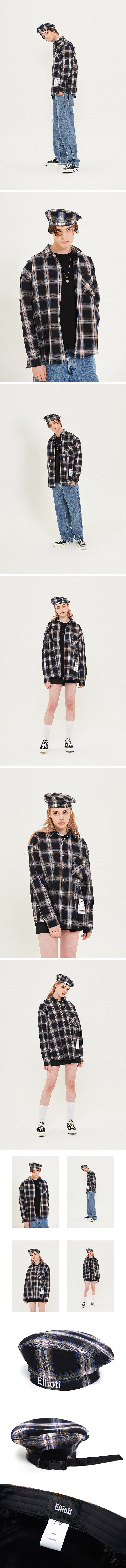 jp.ktown4u.com : [Ellioti] チェックベレー帽黒